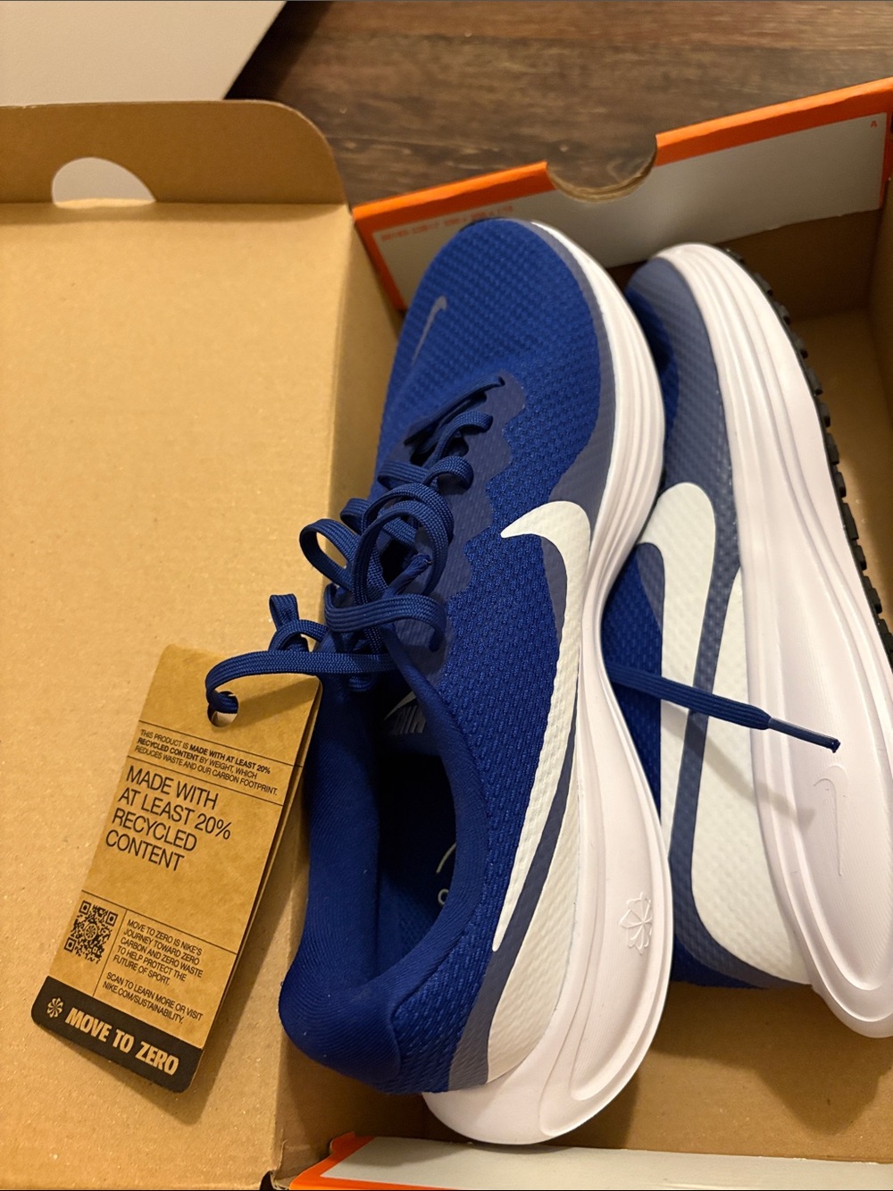Nike Revolution 8 Blue Running Sneakers with White Swoosh - Nike